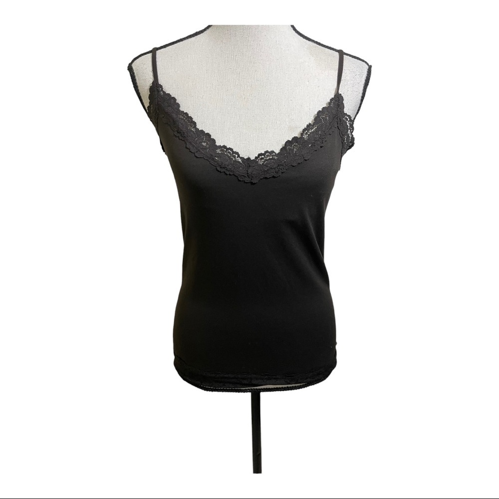 Laundry by shelli Segal lace v-neck brown camisole tank. Size medium/Large